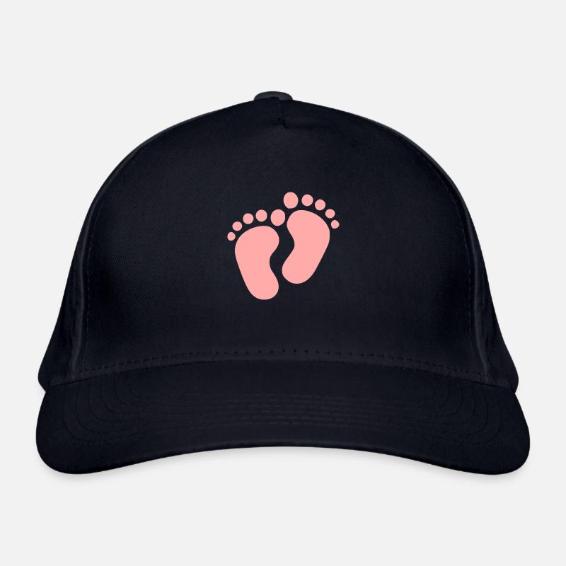 Empreinte footprints pieds de bébé pieds roses Casquette classique bio