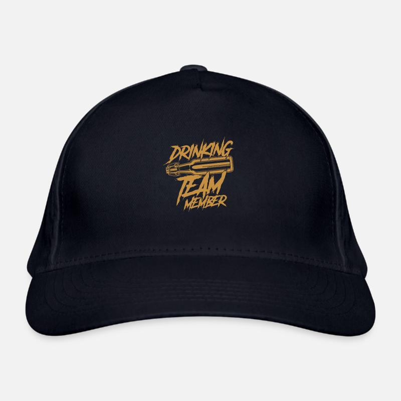 Drinking Team Member Beer Bottle Organic Baseball Cap