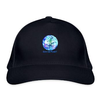 Earth,Blue Planet,Planet,Save our Planet - Organic Baseball Cap - navy - Front