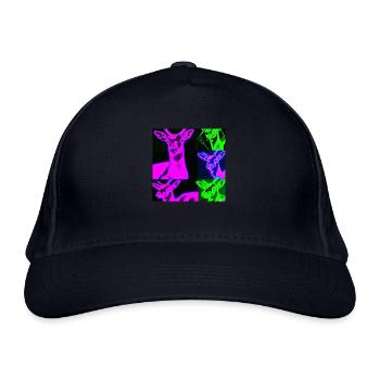 Neon Reh - Bio-Baseballkappe - Navy - Vorne