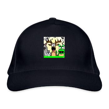 Crazy Amimals - Bio-Baseballkappe - Navy - Vorne