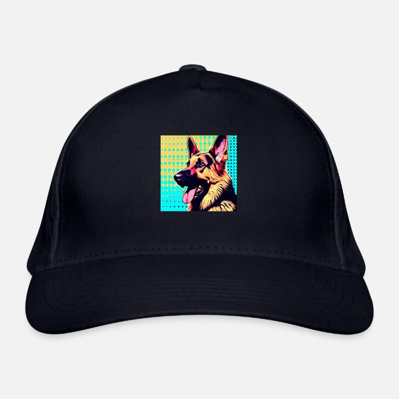 German Shepherd Pop Art Organic Baseball Cap