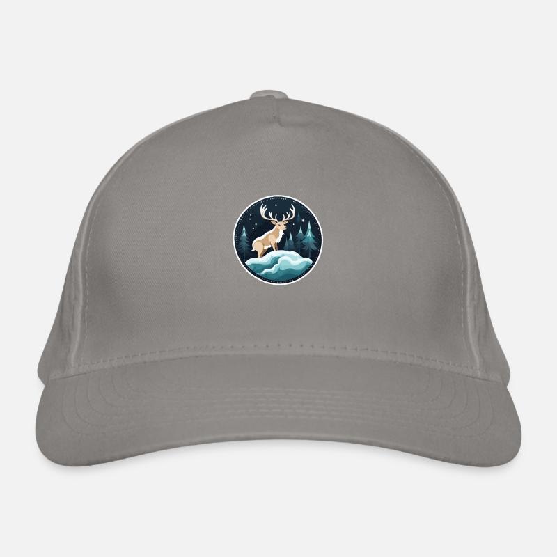 Dessin de Noël de renne Casquette classique bio