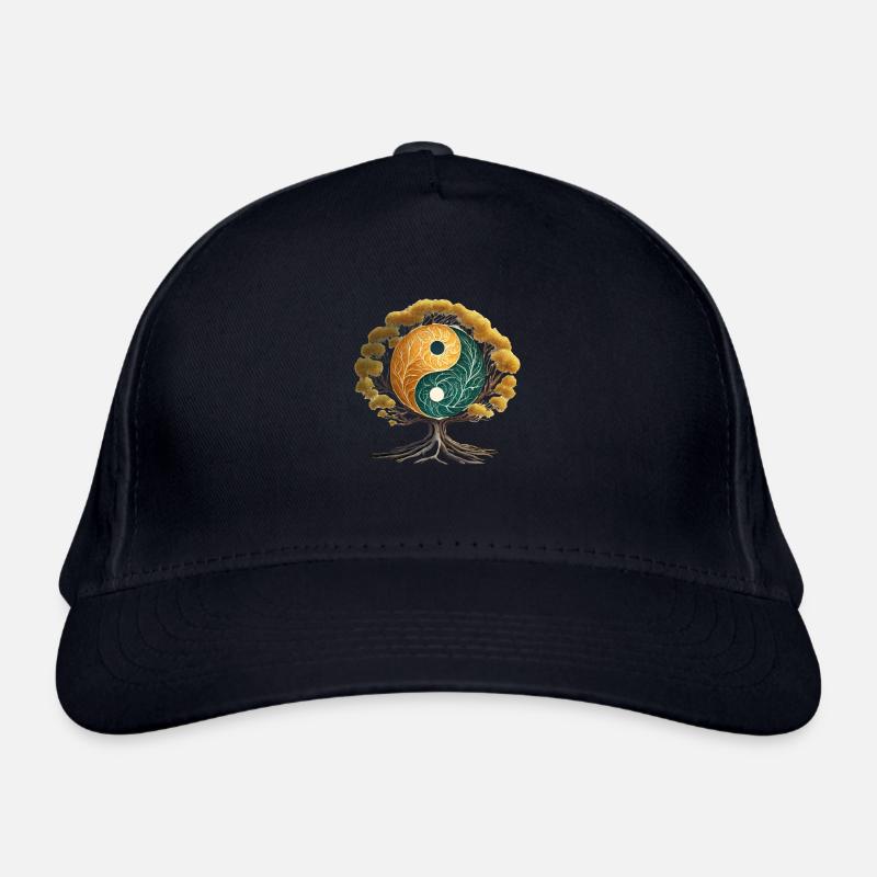 Yin und Yang Baum Bio-Baseballkappe