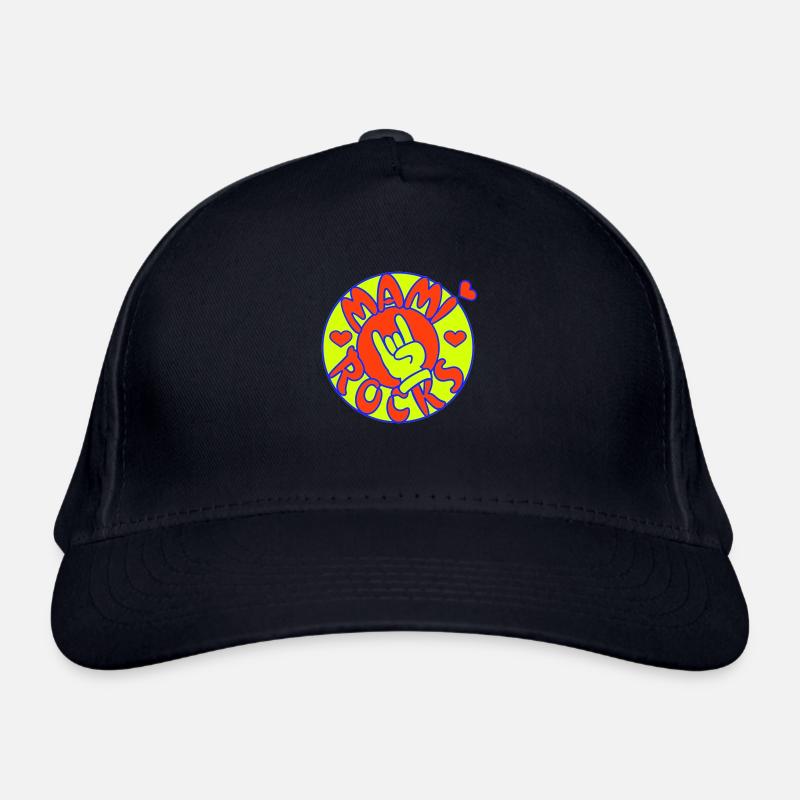 mami rocks (Kreis, 3c) Bio-Baseballkappe