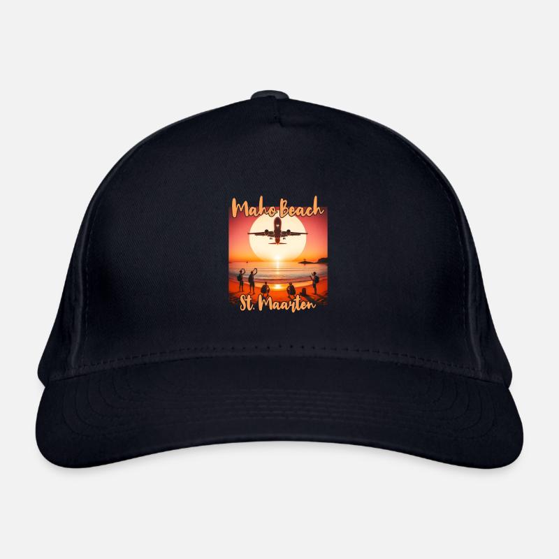 Maho Beach Airplane Organic Baseball Cap