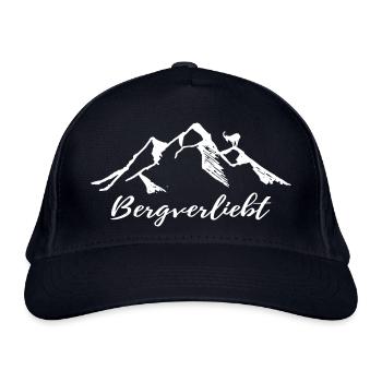 Berg mit Steinbock - Bio-Baseballkappe - Navy - Vorne