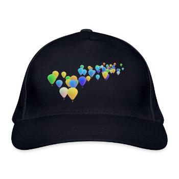 Montgolfière Bleu Vert - Casquette classique bio - marine - Devant