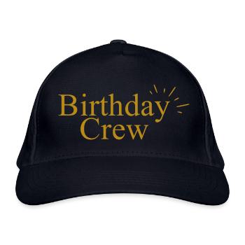 Birthday Crew - Organic Baseball Cap - navy - Front