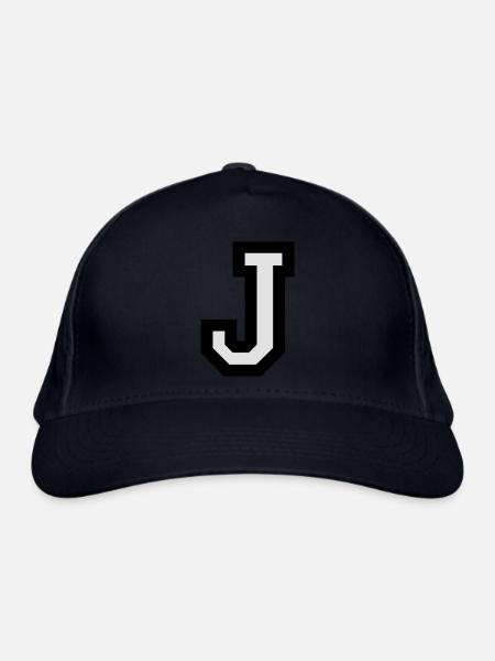 Buchstabe J - Bio-Baseballkappe - Navy