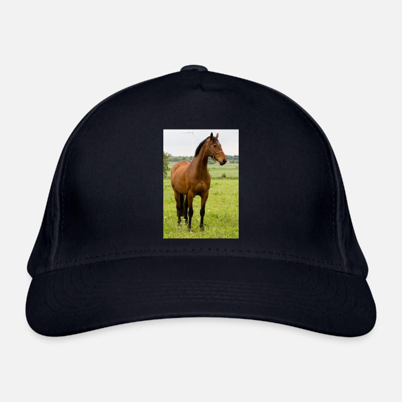 Horse. Pferd. - Bio-Baseballkappe - Navy