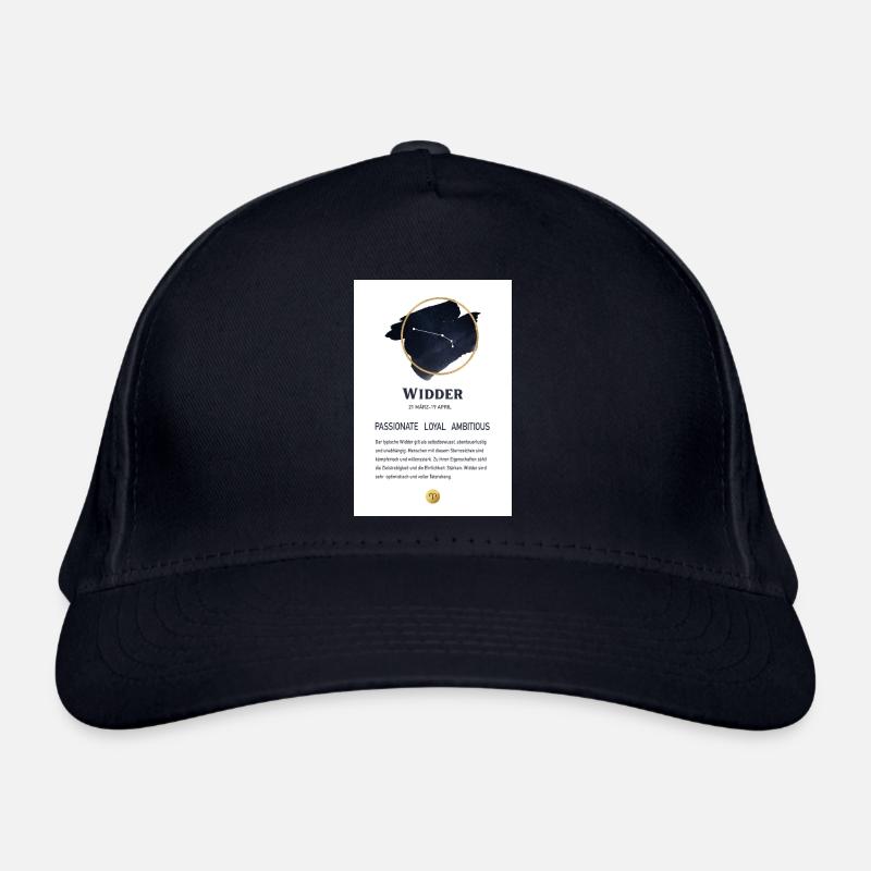 Signe du zodiaque Bélier - Casquette classique bio - marine