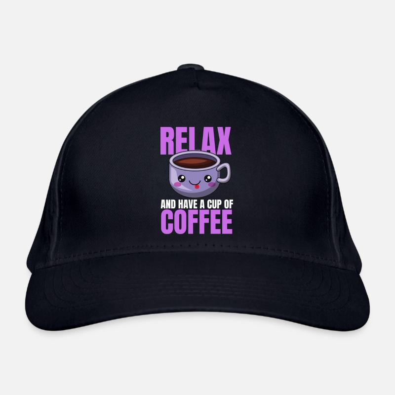Conception de café de relaxation - Casquette classique bio - marine