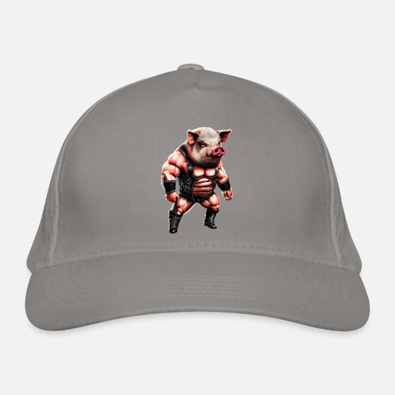 Wrestler Schwein Bio-Baseballkappe