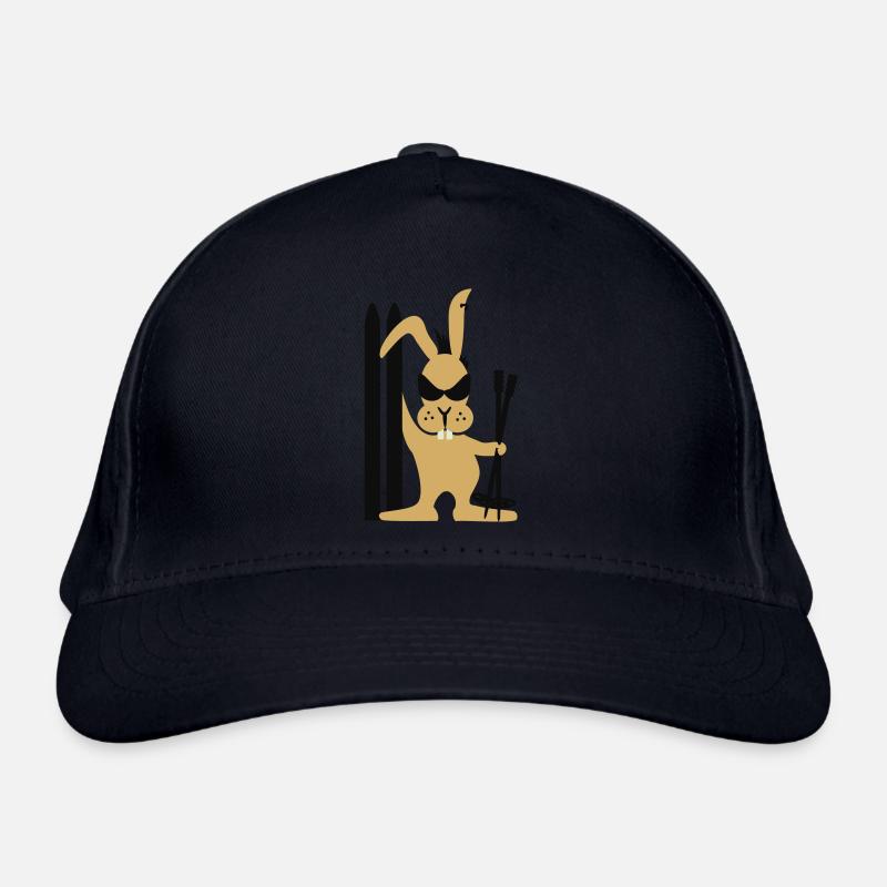 Skihase / ski bunny (3c) Organic Baseball Cap