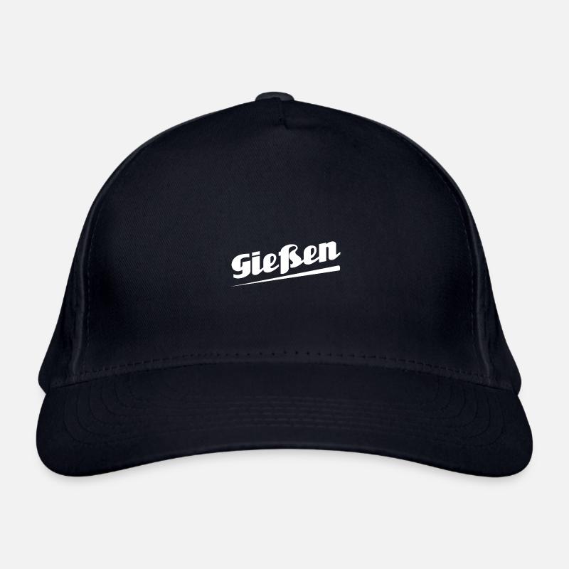Gießen - Textdesign mit Stadtnamen - Bio-Baseballkappe - Navy