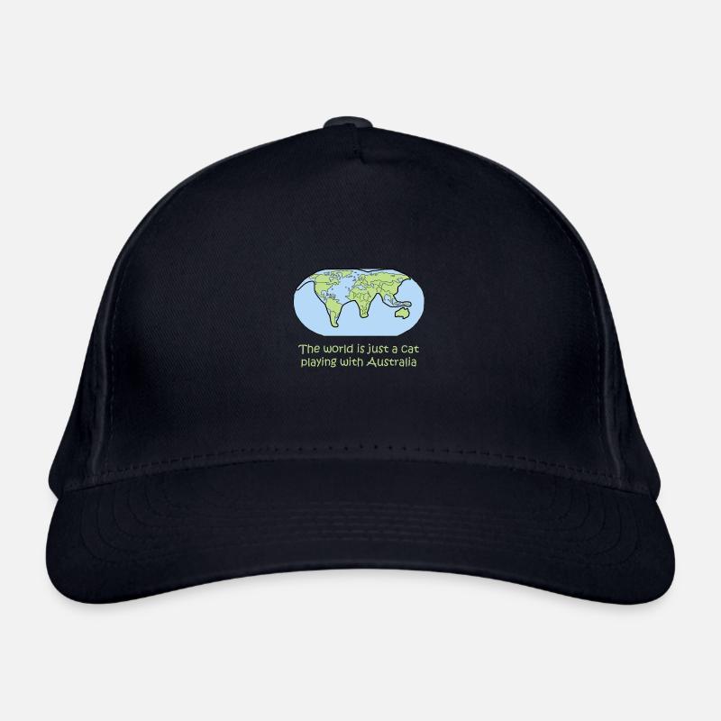 chat cadeau carte globe globe cadeau Casquette classique bio