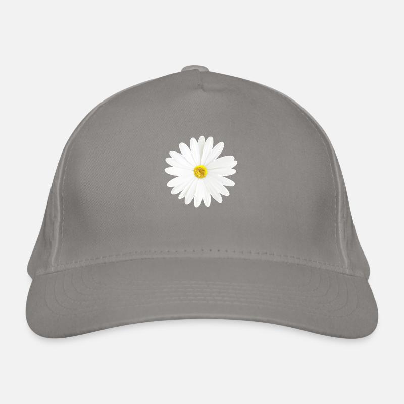 Daisy white flower nature gift Organic Baseball Cap