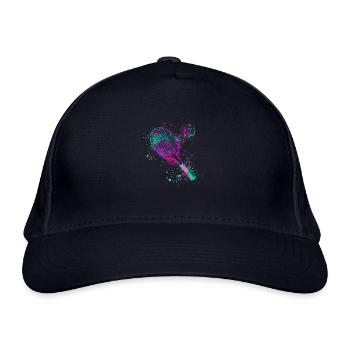 tennis,racket,ball,graffiti,blue,painting,colorful - Organic Baseball Cap - navy - Front