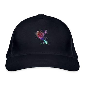 tennis,racket,ball,graffiti,blue,painting,colorful - Organic Baseball Cap - navy - Front