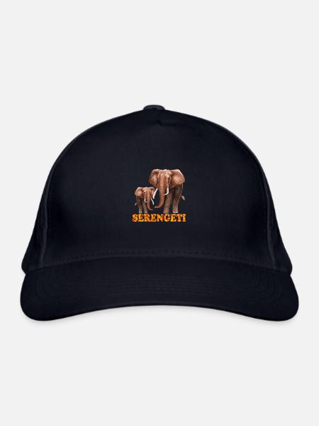 Serengeti-Elefant Serengeti Elephant - Bio-Baseballkappe - Navy