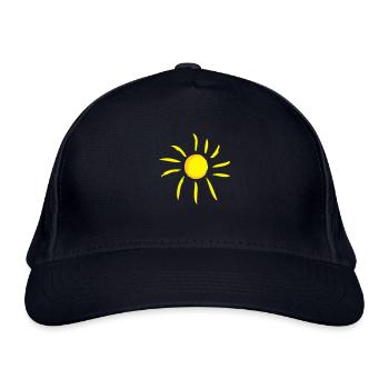 Sonne - Bio-Baseballkappe - Navy - Vorne
