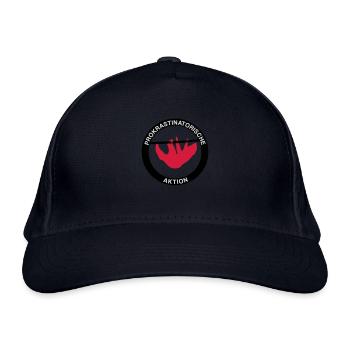 Prokrastinatorische Aktion - Bio-Baseballkappe - Navy - Vorne