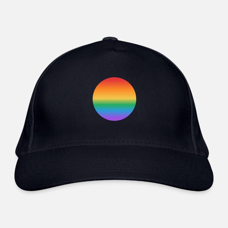 Regenbogen-Farbverlaufskreis Bio-Baseballkappe