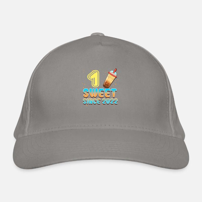 1st Birthday Bubble Tea Organic Baseball Cap