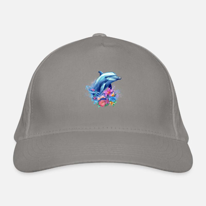 Dolphin, Dolphin, Sea, South Seas, Summer, Ocean, Dolphin Organic Baseball Cap