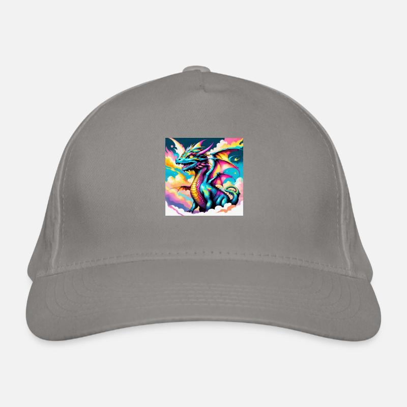 Dragon avec arc-en-ciel Casquette classique bio
