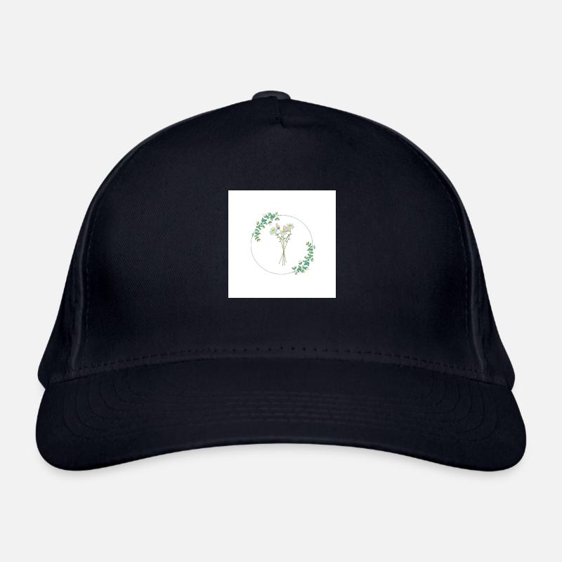 Blumenkranz - Bio-Baseballkappe - Navy