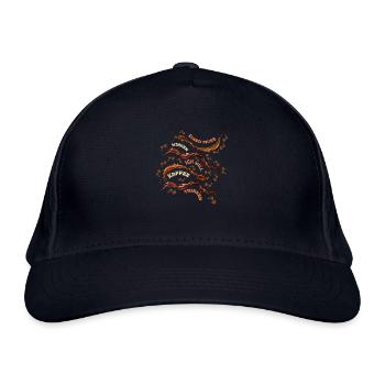 Einer muss winken ich will Kaffee trinken - Bio-Baseballkappe - Navy - Vorne