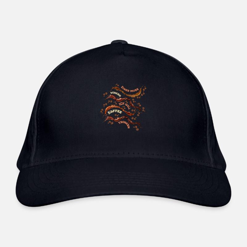 Einer muss winken ich will Kaffee trinken - Bio-Baseballkappe - Navy