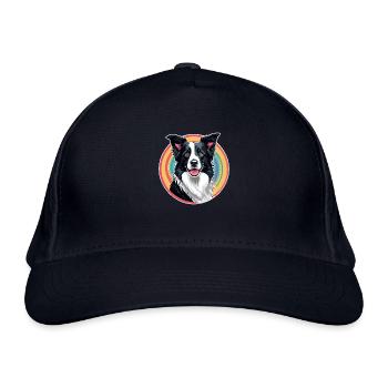 Border Collie - Bio-Baseballkappe - Navy - Vorne