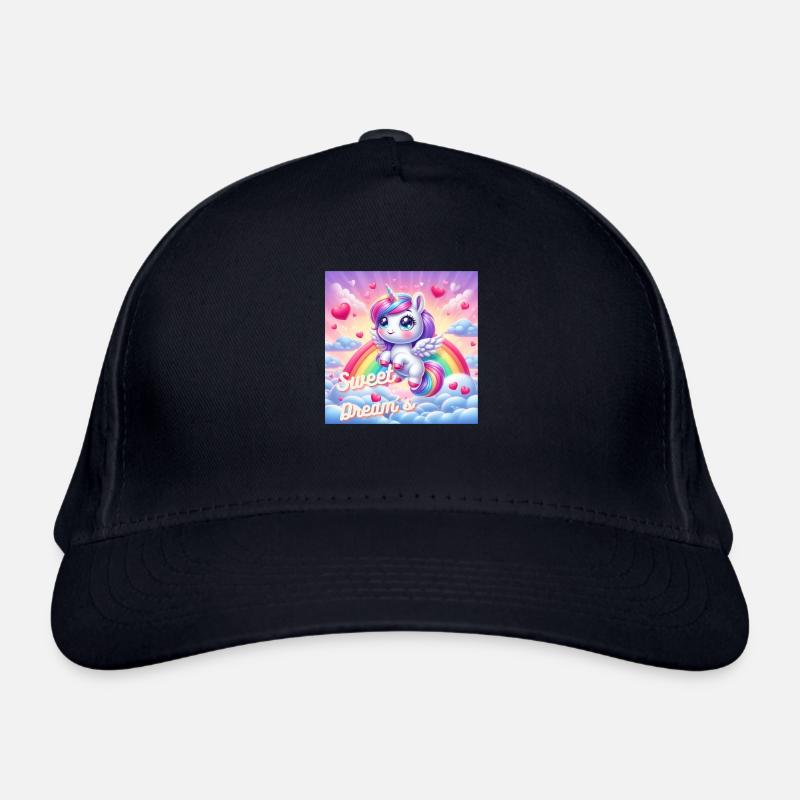 Süßes Einhorn Bio-Baseballkappe