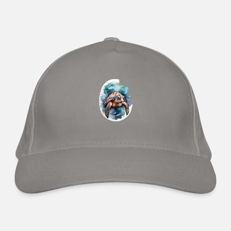 Sea's turtle under water Organic Baseball Cap