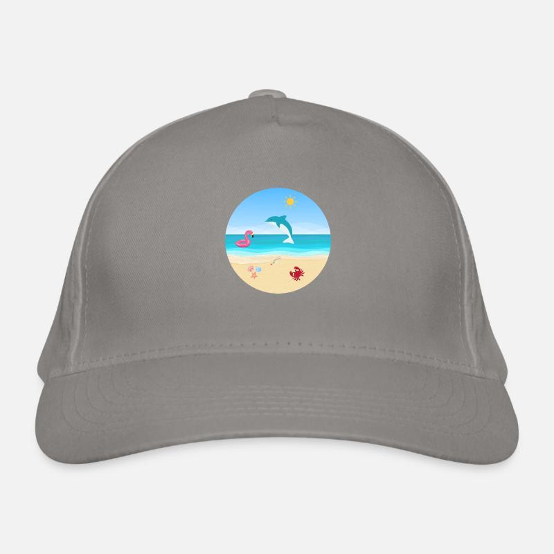 Beach Design Organic Baseball Cap