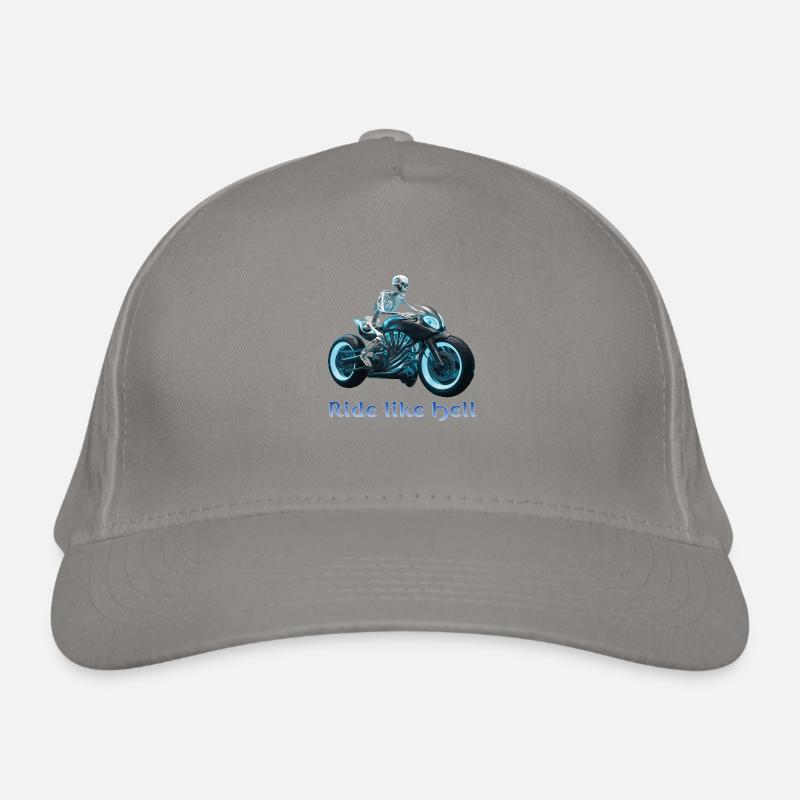 Biker Skelett 06 2024 A 01 Bio-Baseballkappe