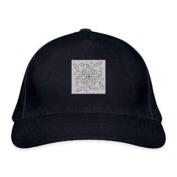 Twisted lines - Organic Baseball Cap - navy - Front
