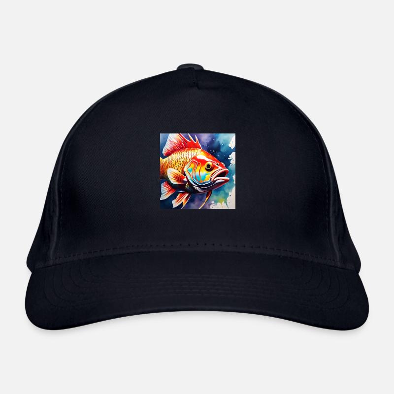 Fisch farbig Bio-Baseballkappe