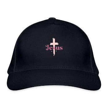 Kreuz - Bio-Baseballkappe - Navy - Vorne