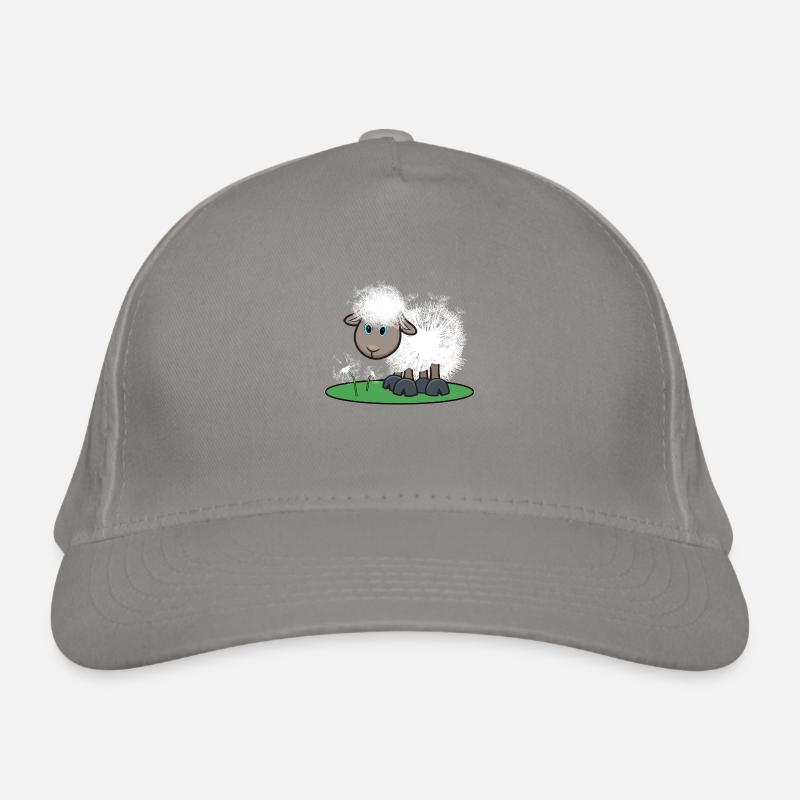 Sheep funny with dandelion funny gift Organic Baseball Cap