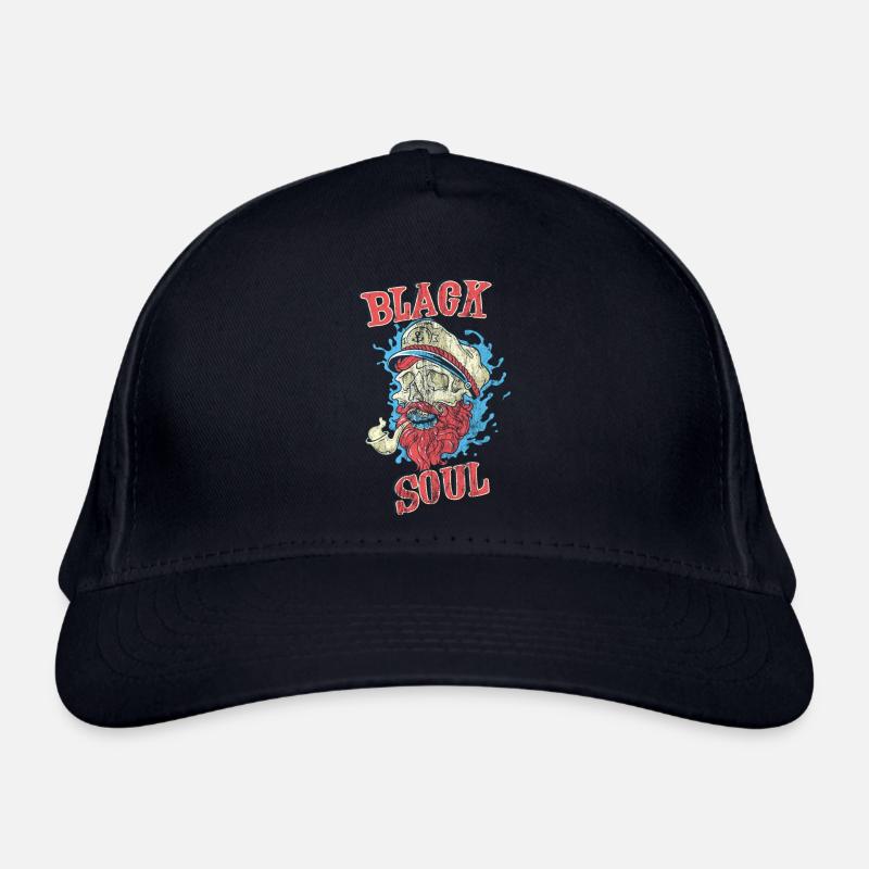 BLACK SOUL - Captain Skull cadeau Bart Casquette classique bio