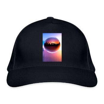 Stadt Kugel - Bio-Baseballkappe - Navy - Vorne