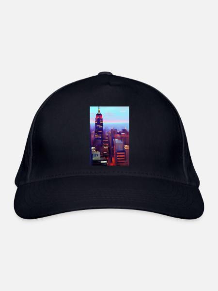 New York City Skyline - Bio-Baseballkappe - Navy