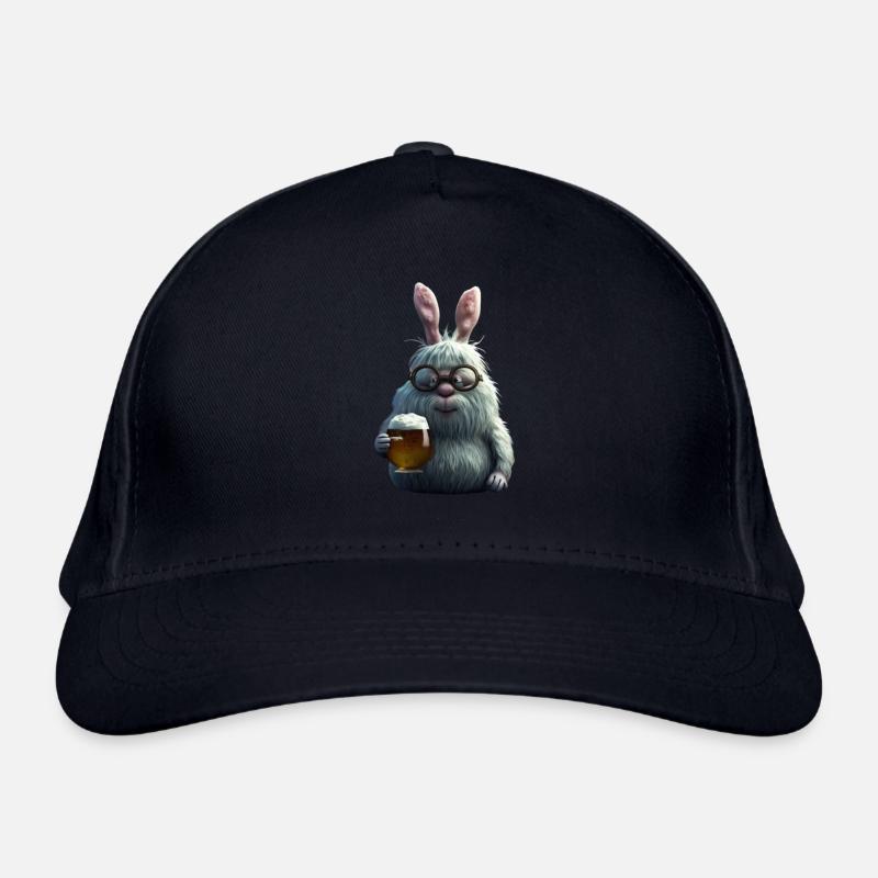 Funny Easter Bunny with Beer Organic Baseball Cap