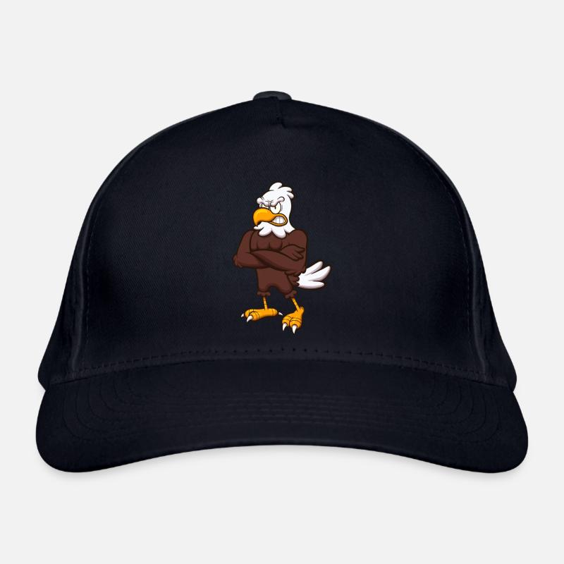 Angry Eagle Character Organic Baseball Cap