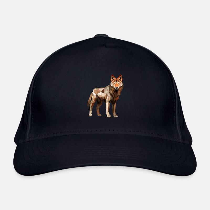 Wolf Geometric Drawing Organic Baseball Cap