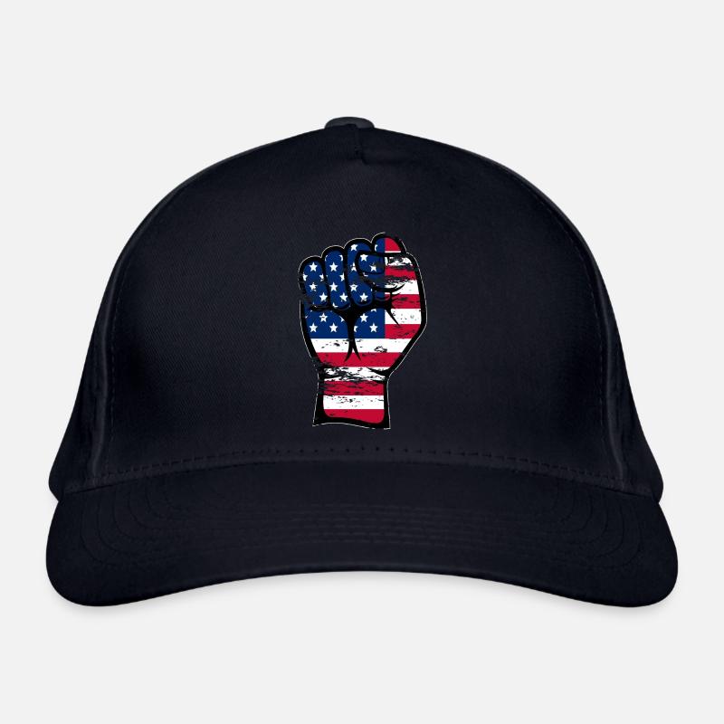 Drapeau des États-Unis Poing Main Symbole utilisé Casquette classique bio